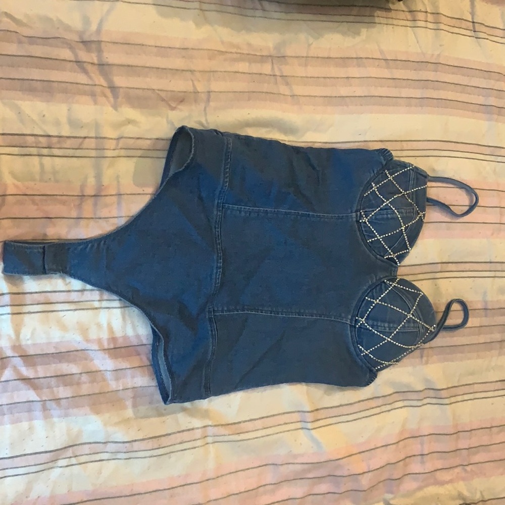 Denim bodysuit